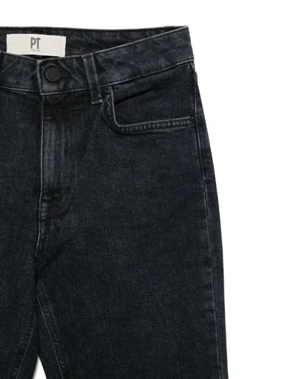 Pt Torino Belt Loops Cotton Trousers In Blue