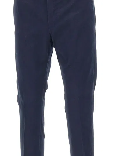 Pt Torino Tailored Trousers With Belt Loops And Pockets In Blue