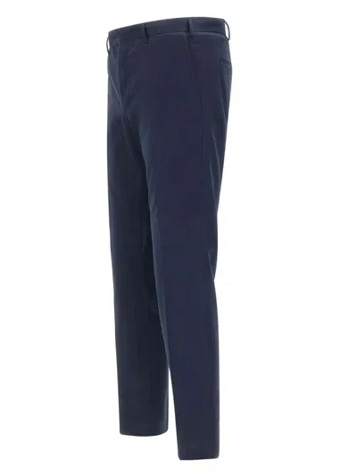 Pt Torino Tailored Trousers With Belt Loops And Pockets In Blue
