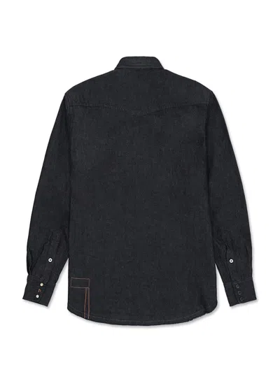 Fortela Denim Texan Shirt In Black
