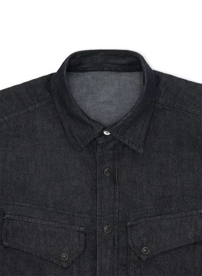 Fortela Denim Texan Shirt In Black