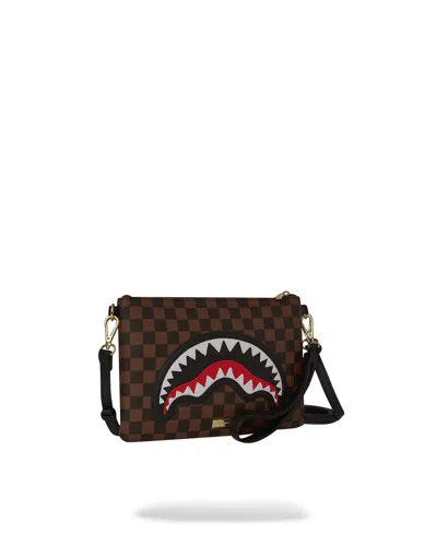 Sprayground Sawtooth Sharks In Paris Crossover Clutch In Multi