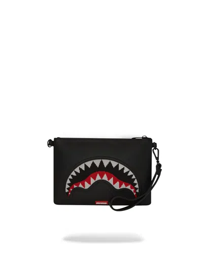Sprayground Dripping Sharks In Psris Check Messenger Bag In Black