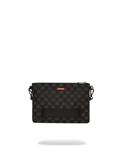 Sprayground Dripping Sharks In Psris Check Messenger Bag In Black
