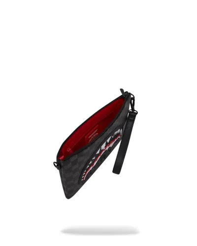 Sprayground Dripping Sharks In Psris Check Messenger Bag In Black