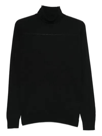 John Smedley Hawley Halterneck Sweater In Black