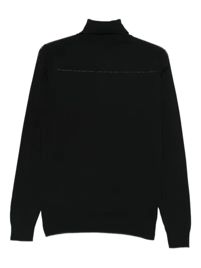 John Smedley Hawley Halterneck Sweater In Black