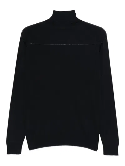 John Smedley Hawley Halterneck Sweater In Black