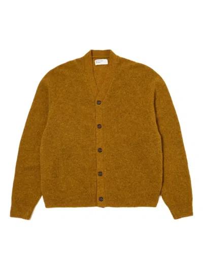 Universal Works Button-front Wool Cardigan In Blue