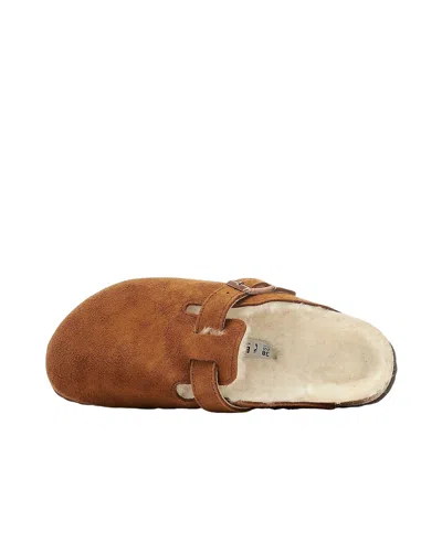 Birkenstock Boston Shearling Mink In Yellow