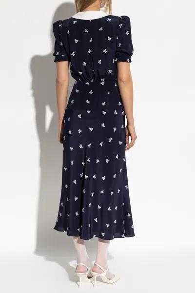 Alessandra Rich Dress With Decorative Print In Black