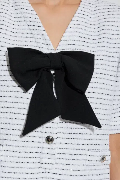 Alessandra Rich Embroidered Tweed Mini Dress In Multi