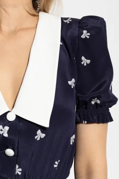 Alessandra Rich Dress With Decorative Print In Black