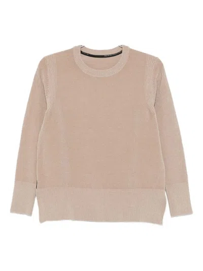 Rrd - Roberto Ricci Design Velvet Vent Round Wom Knit In Metallic