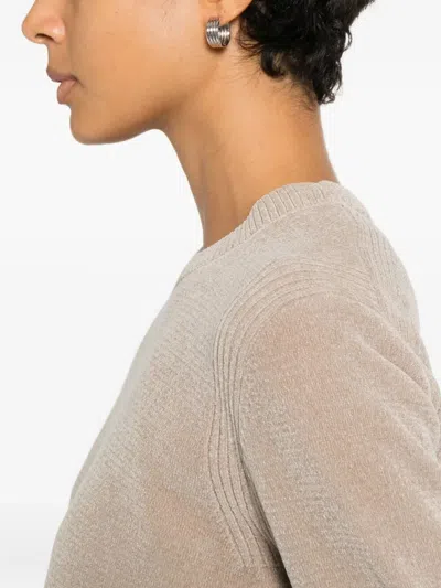 Rrd - Roberto Ricci Design Velvet Vent Round Wom Knit In Metallic