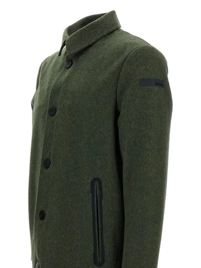 Rrd - Roberto Ricci Design Loden Floating Coat Jkt In Green