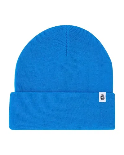 Edwin Logo-patch Beanie Hat In Blue