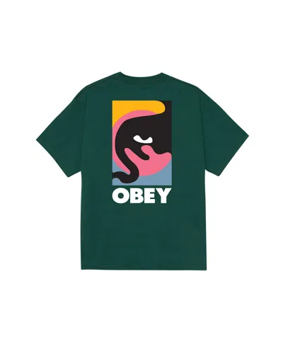 Obey Make Art Not War Graphic T-shirt In Green