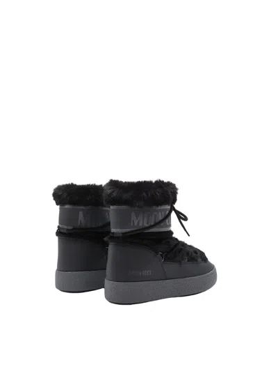 Moon Boot Stivale Ltrack Low Faux Fur Nero In Black
