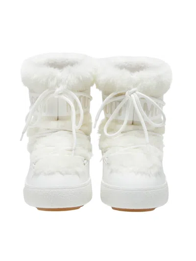 Moon Boot Mb Ltrack Faux Fur Wp In White