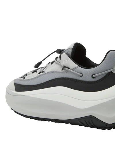 Moon Boot Chunky Sole Sneakers Featuring Mesh Panels In Gray