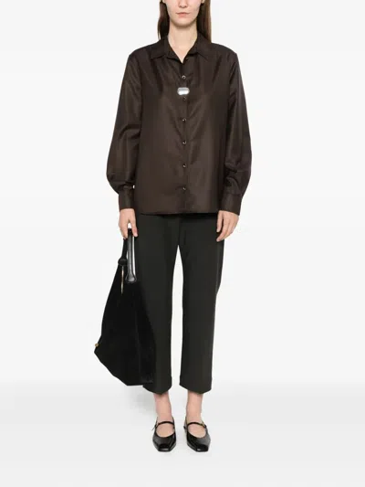 Nine In The Morning Button-fastening Shirt In Brown
