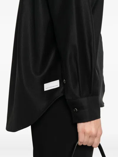 Nine In The Morning Buttoned Wool Top In Black