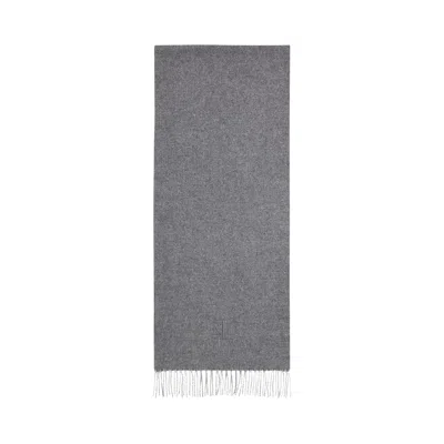 Ralph Lauren Wl Cshmr Sgn Scarf In Gray