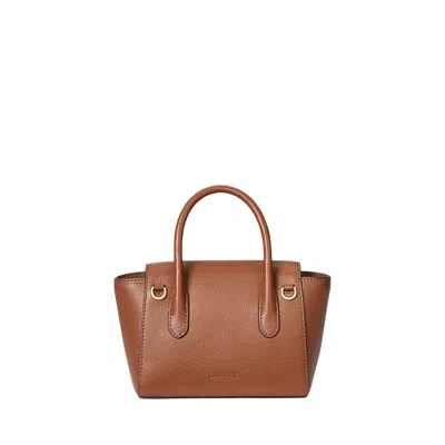 Ralph Lauren Tnnr Sm Schl Satchel Small In Brown