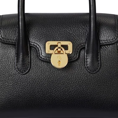 Ralph Lauren Tnnr Sm Schl Satchel Small In Black