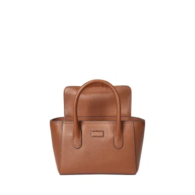 Ralph Lauren Tnnr Sm Schl Satchel Small In Brown