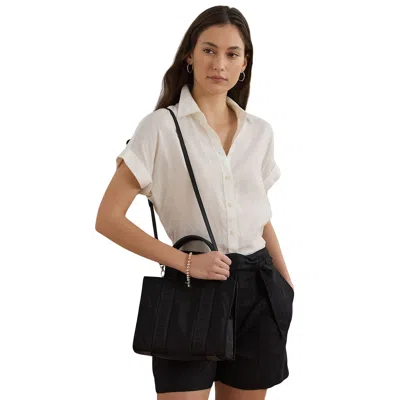 Ralph Lauren Stevie Sm Tt Tote Small In Black