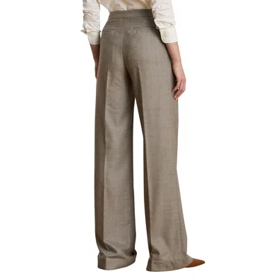 Ralph Lauren Wilva Full Length Pleated In Brown