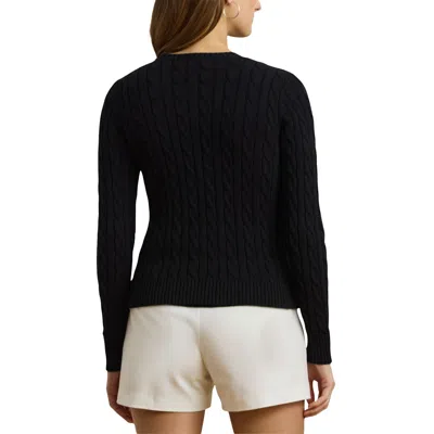 Ralph Lauren Ralhan Long Sleeve Cardigan In Black