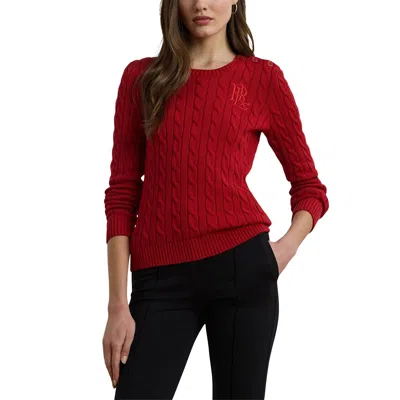 Ralph Lauren Montiva Long Sleeve Pullover In Red