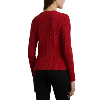Ralph Lauren Montiva Long Sleeve Pullover In Red