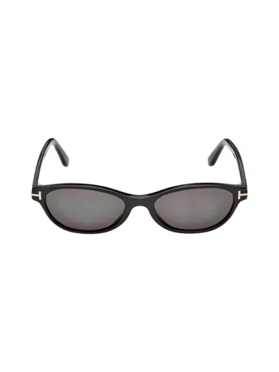 Tom Ford Eyewear Oval Frame Sunglasses In Black