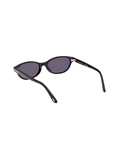 Tom Ford Eyewear Oval Frame Sunglasses In Black