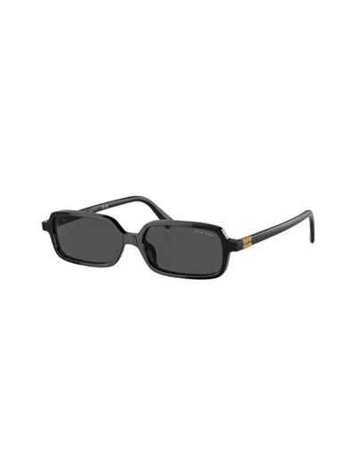 Miu Miu Miu Mens Black Mu 11zs Rectangle-frame Acetate Sunglasses In Black