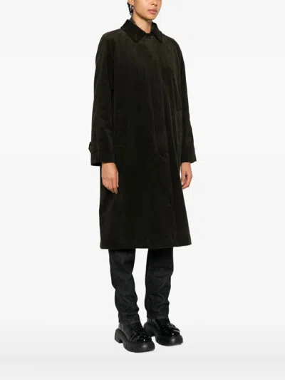 Aspesi Corduroy Pocket Coat In Brown