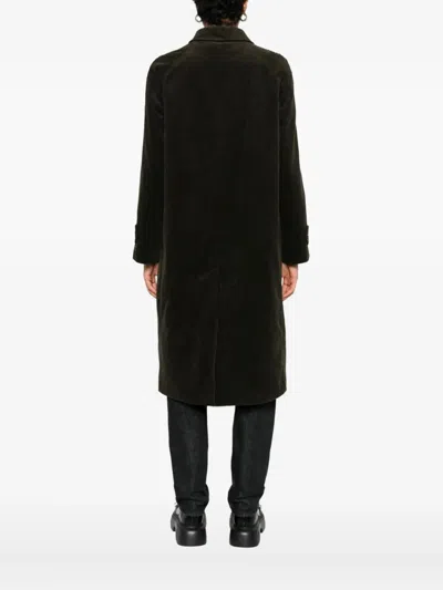 Aspesi Corduroy Pocket Coat In Brown