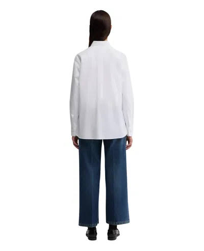 Aspesi Cotton Shirt With Ruches In White