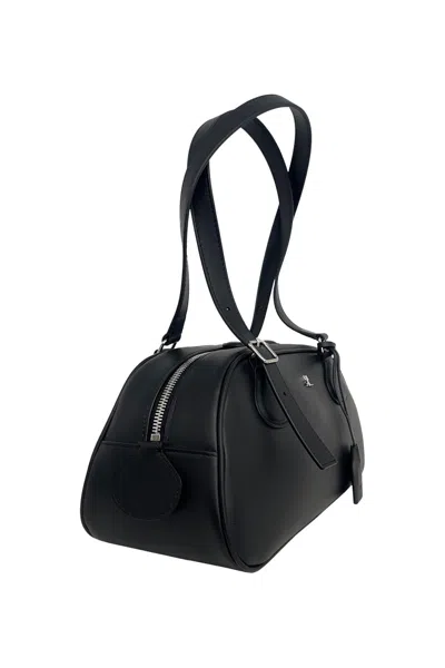 Courrèges Friday Medium Leather Bags In Black
