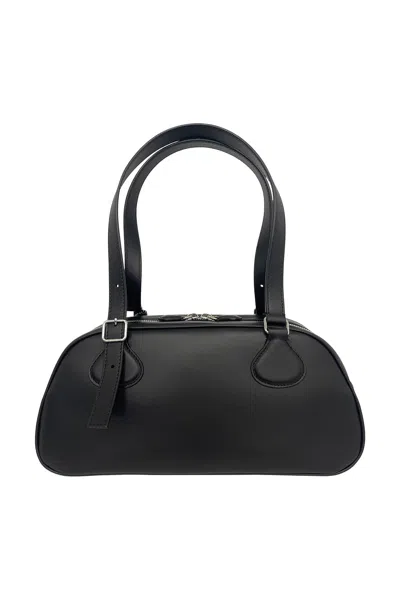 Courrèges Friday Medium Leather Bags In Black