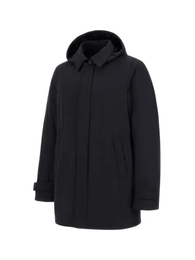 Herno Men's Padded Jacket With Detachable Hood In Black