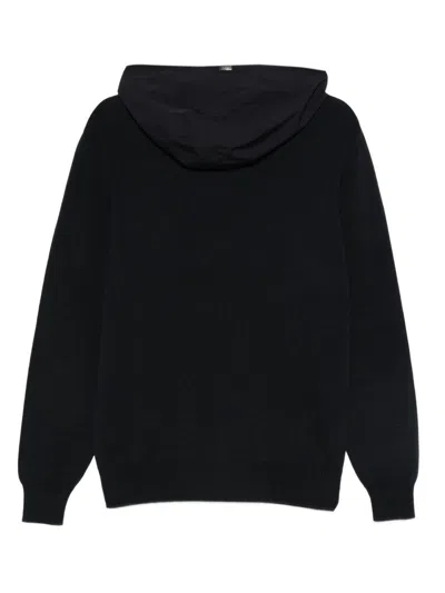 Herno Sweater Hooded Nylon In Black