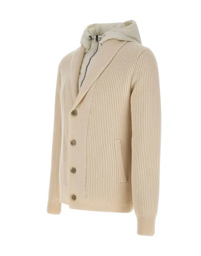Herno Button Cotton Jacket In White