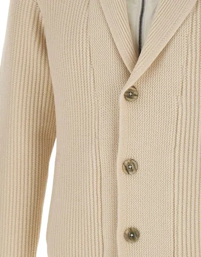 Herno Button Cotton Jacket In White