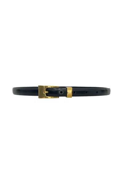 The Row Downtown Slim Belt In Black