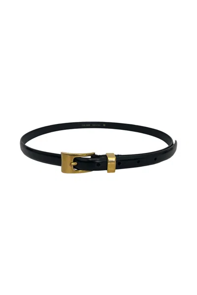 The Row Downtown Slim Belt In Black